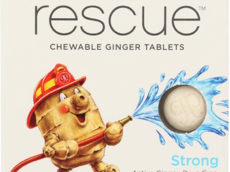 GINGER PEOPLE: Ginger Rescue Chewable Ginger Strong Tablets, 0.55 oz Online Sale