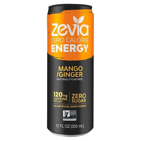 Zevia Energy Mango Ginger 355ml Discount