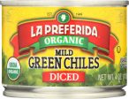 LA PREFERIDA: Organic Mild Diced Green Chiles, 4 oz Discount