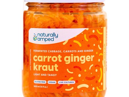 Naturally Amped Carrot Ginger Kraut 500ml For Cheap