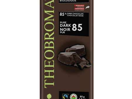 Theobroma 85% Organic Dark Chocolate Bar 80g Online Sale