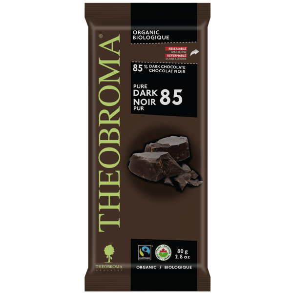 Theobroma 85% Organic Dark Chocolate Bar 80g Online Sale