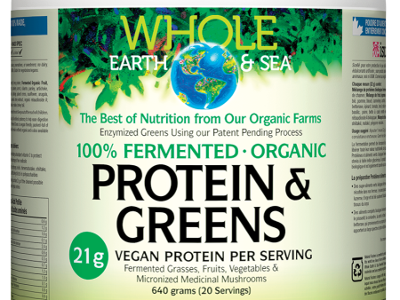 Whole Earth & Sea® Fermented Organic Protein & Greens  640 g Unflavoured For Cheap