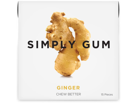 Simply Gum Ginger Gum 15 Pieces Supply