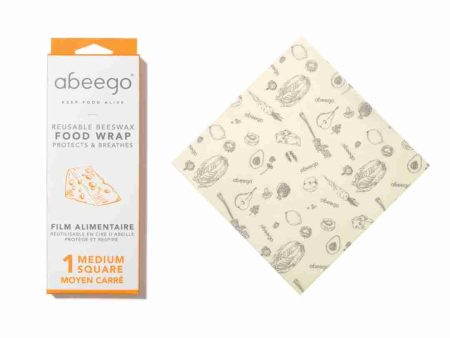 Abeego Reusable Beeswax Food Wrap 1 Medium Online now