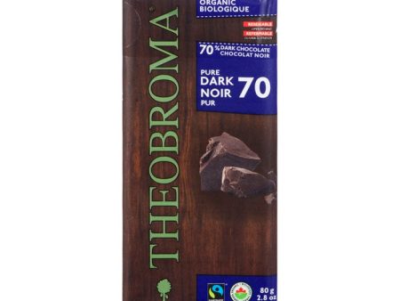 Theobroma Pure Dark 70% Chocolate Bar 80g For Discount