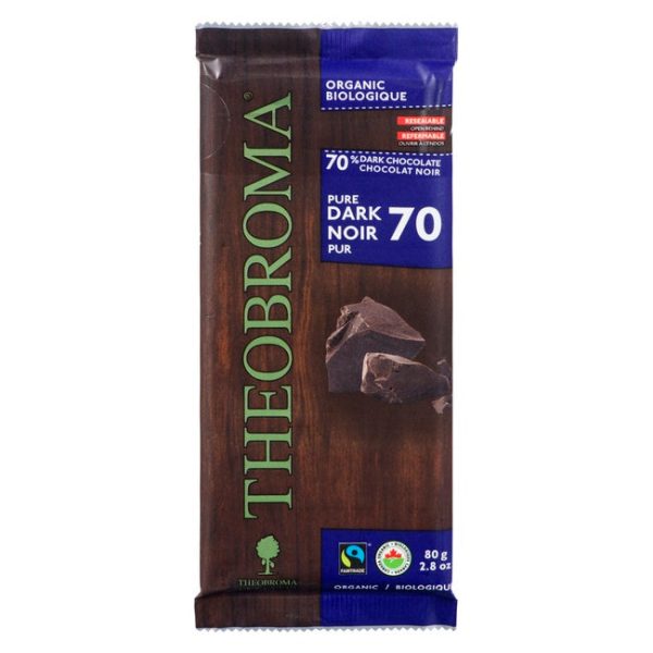 Theobroma Pure Dark 70% Chocolate Bar 80g For Discount