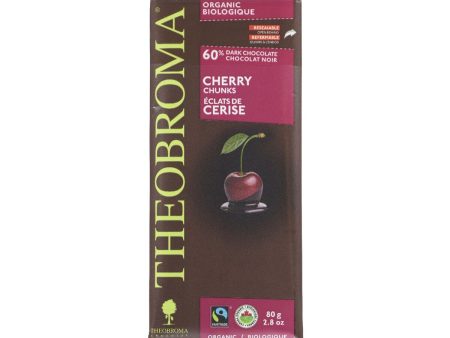 Theobroma 60% Dark Chocolate Cherry Chunks Bar 80g Discount