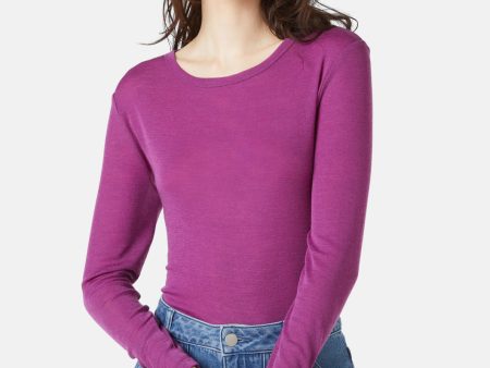 Rib Merino Crew Neck Top For Sale