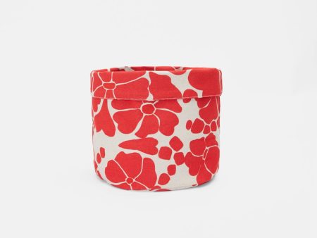 Daisy Red Planter Med Fashion