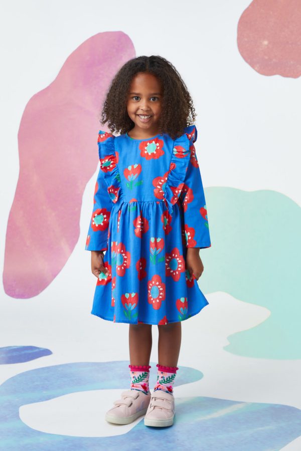 Big Flowers Kids Dress on Sale